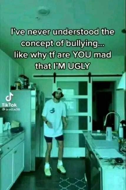 Гуе never understood the concept of bullying... like why are YOU mad that UGLY a