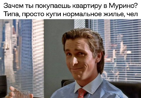 Зачем ты покупаешь квартиру в Мурино? Типа, просто купи нормальное жилье, чел