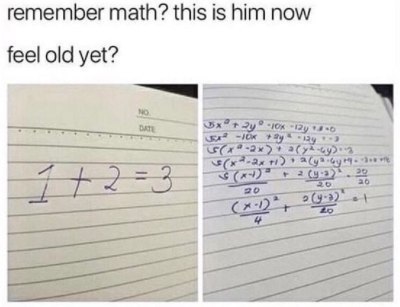 remember math? this is him now feel old yet?