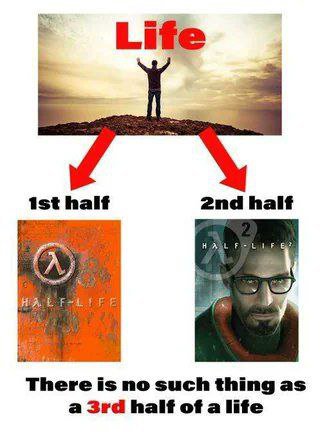 Ist half half There is no such thing as a half of a life
