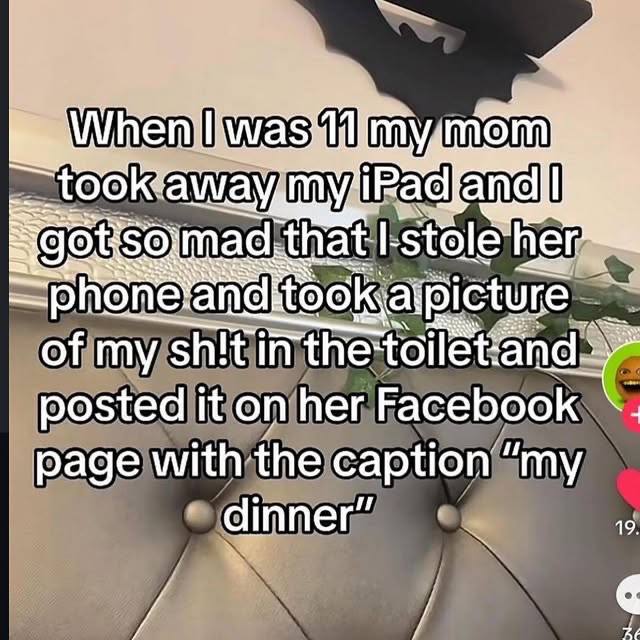 and my: d.th —phon of my shitin posted К on her Facebook у page with the caption dinner 19