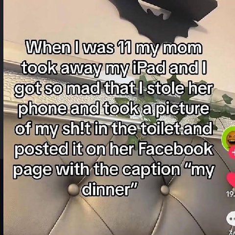and my: d.th —phon of my shitin posted К on her Facebook у page with the caption dinner 19
