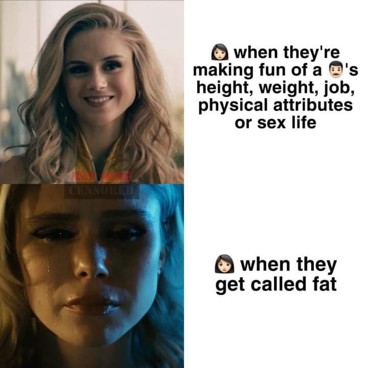 when they're making fun of a height, weight, job, physical attributes or sex life when they get called fat