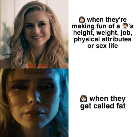 when they're making fun of a height, weight, job, physical attributes or sex life when they get called fat