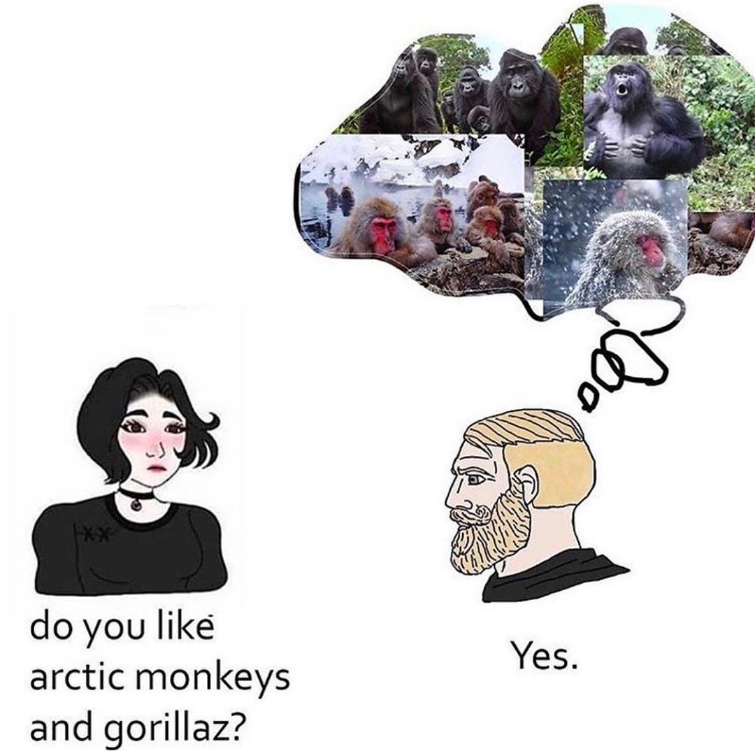 ESQ you Yes arctic monkeys and gorillaz?