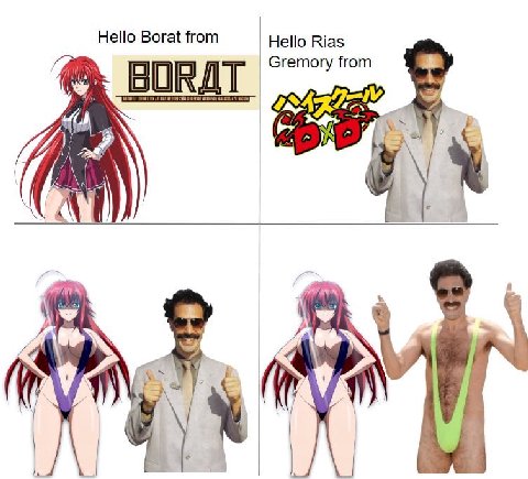 Hello Borat from Hello Rias Gremory from BURAT a