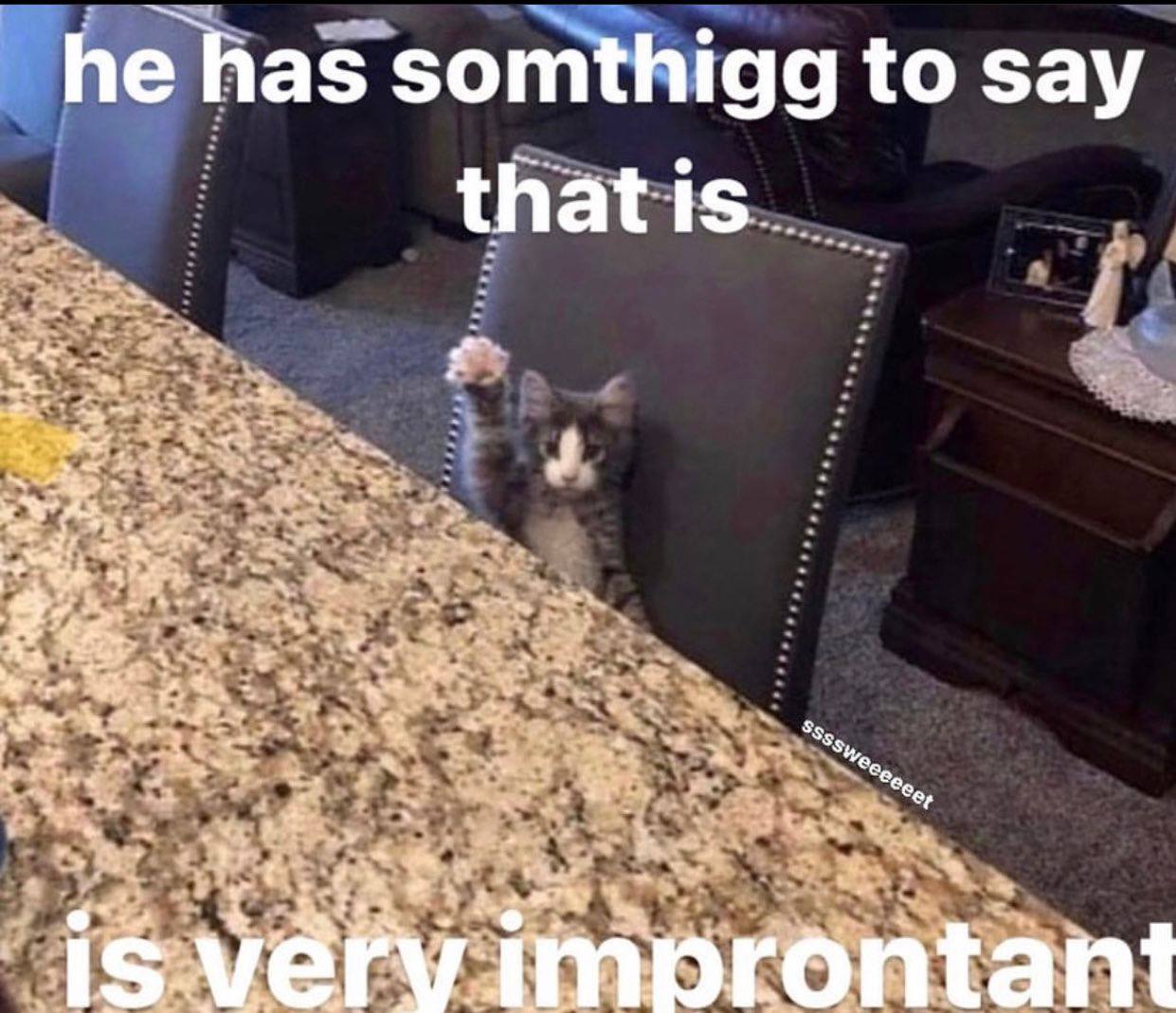 he has somthigg to say thatis.... a