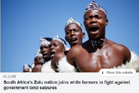 About this website RT.COM South Africa’s Zulu nation joins white farmers in fight against government land seizures