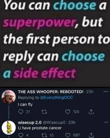 can choosea but the first person to reply can choose a ASS сап wisecup 2.0 о: И have сапсег