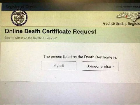 Fredrick Smith, Веб str Online Death Certificate Request the Death Certificate? The person listed on the Death Certificate is: Someone Else