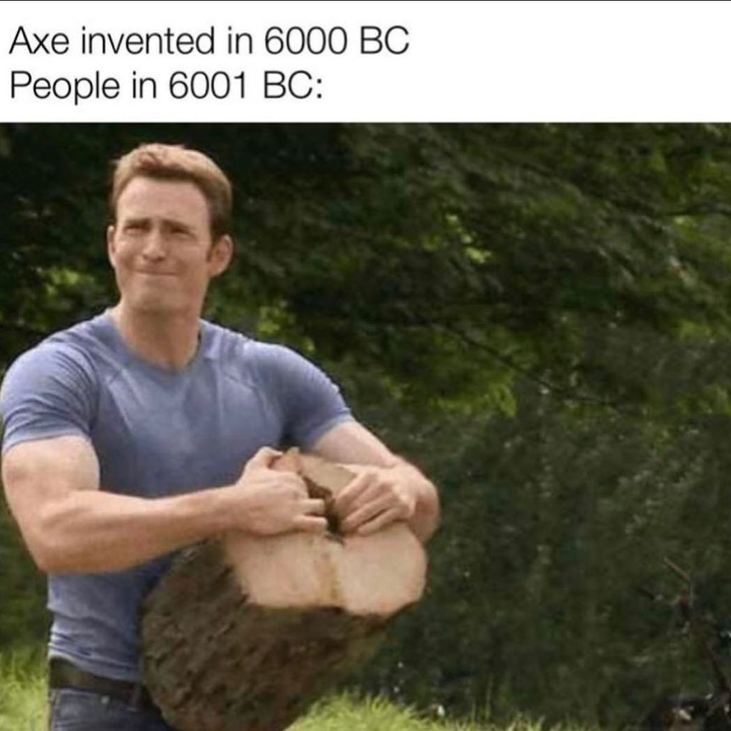 Axe invented 6000 People in 6001