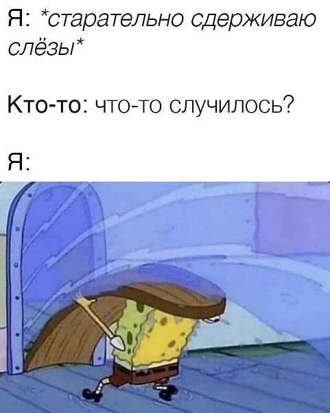 Я: *старательно сдерживаю слёзы* Кто-то: что-то случилось?