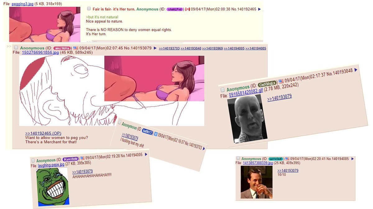 File: pegging3 jpg (5 Fair is fair- it's Her turn. Anonymous (10: 09/04/17(Mon)02:00:38 No.140192465 >but it's not natural Nice appeal to nature. There is NO REASON to deny women equal rights. It's He