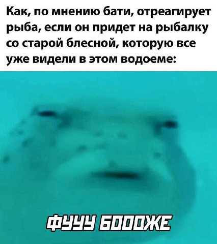 Как, по мнению бати, отреагирует рыба, если он придет на рыбалку старой блесной, которую все уже видели в этом водоеме: БОПОЖЕ