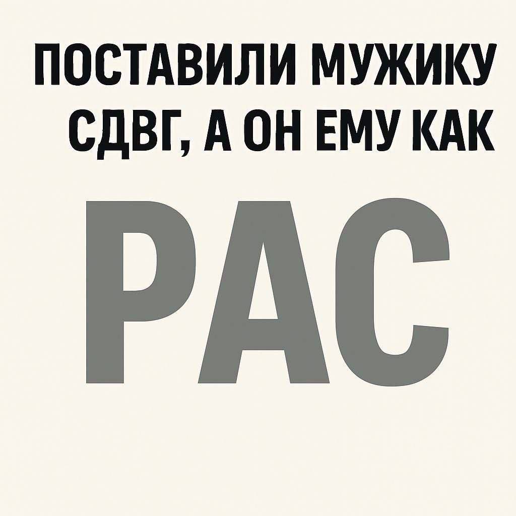 ПОСТАВИЛИ МУЖИКУ СДВГ, А ОНЕМУ КАК РАС