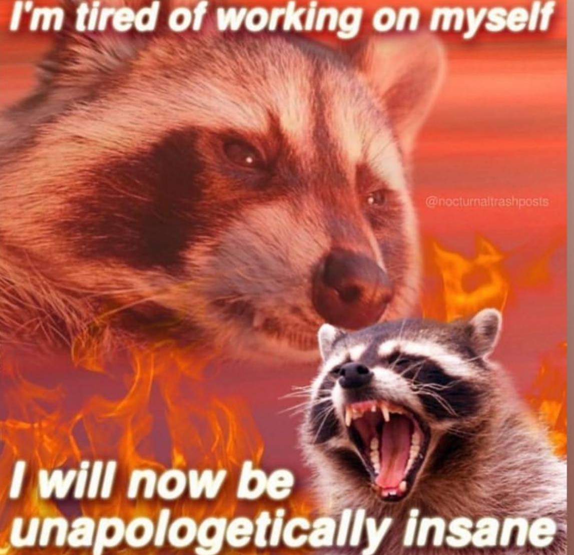 tired of working on myself 3 unapologetically insane