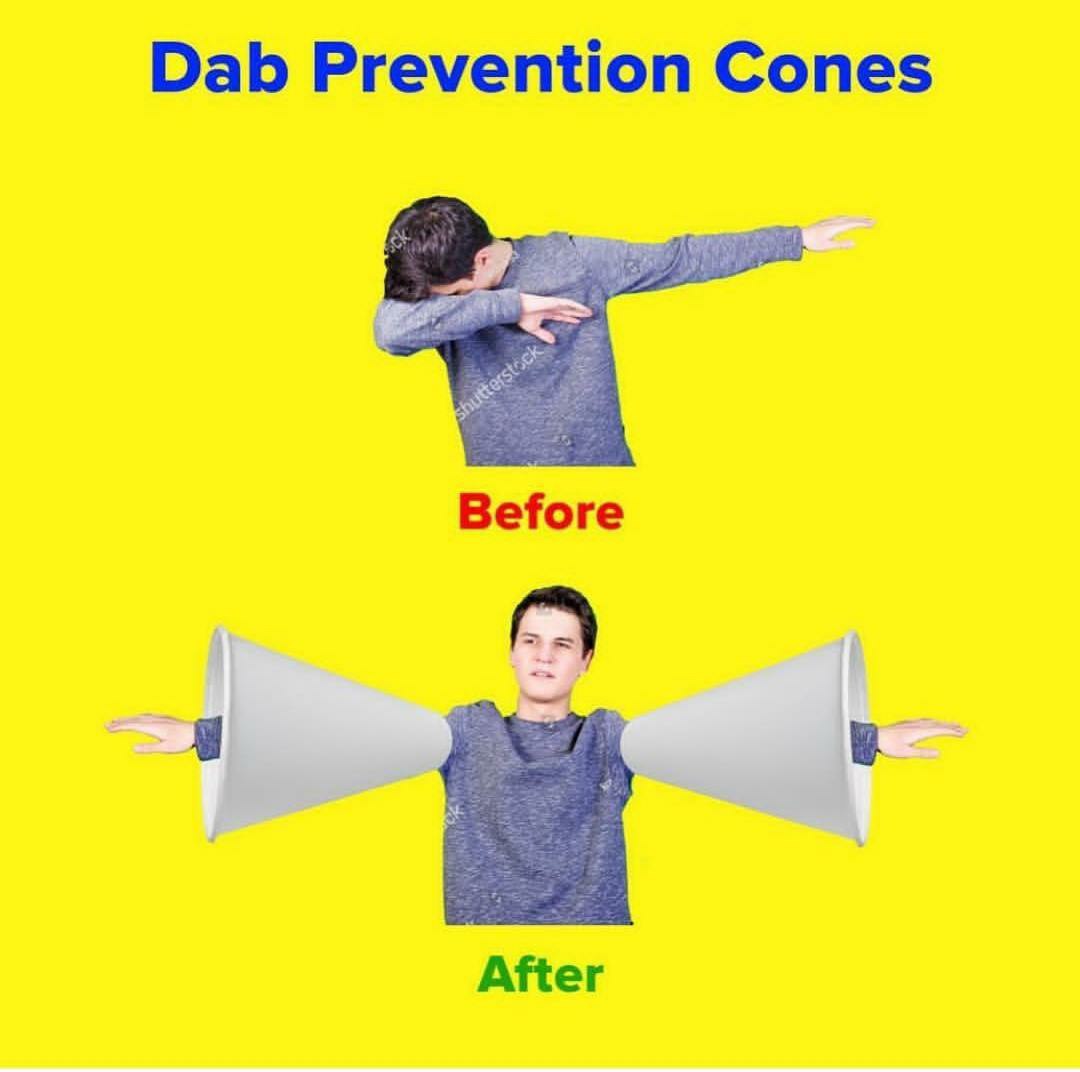 Dab Prevention Cones Before After