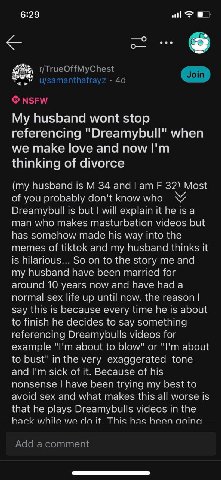 6:29 husband wont stop eferencing when we make love and now thinking of divorce i 2) husoandis 34 апа lost of you probably don't kno! УПО Dreamyoull is wall explain it at ywho makes masturbation video