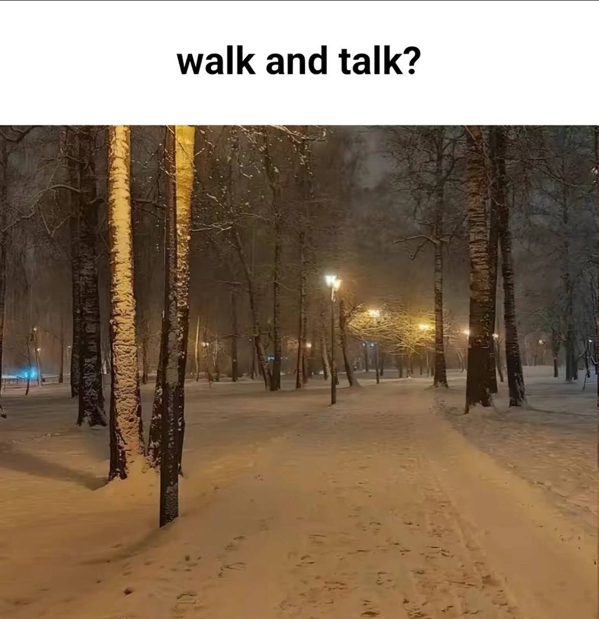 walk and talk?