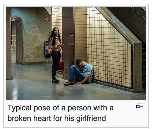 iii 193 Typical pose of a person with а broken heart for his girlfriend