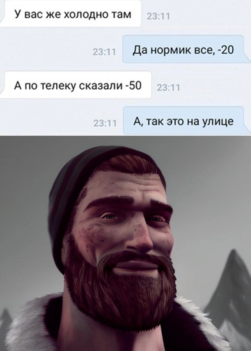 У вас же холодно там Да нормик все, -20 А по телеку сказали -50 А, так это на улице
