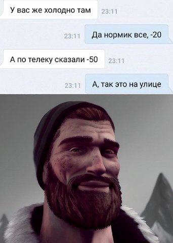 У вас же холодно там Да нормик все, -20 А по телеку сказали -50 А, так это на улице
