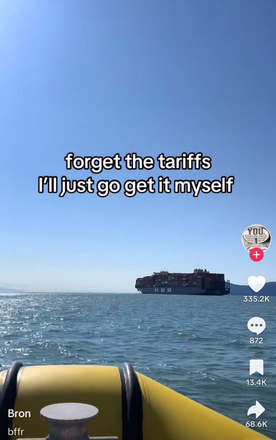 forget the tariffs I'll just get it myself 872 Вгоп 68.6К