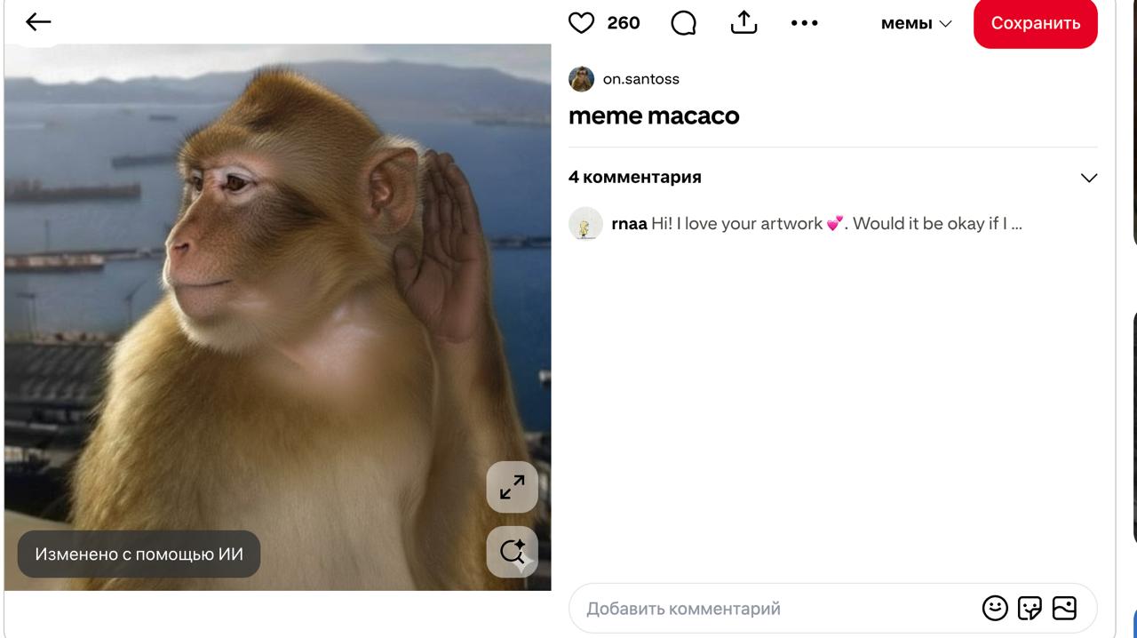 это называется меме макако