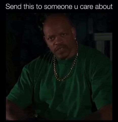 Send this to someone и care about