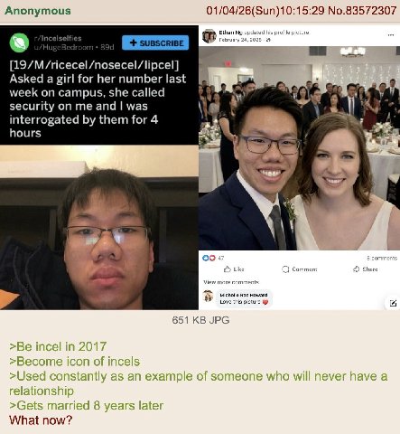 Anonymous 01/04/26(Sun)10:15:29 No.83572307 Ethan updated his profile picture. February 24, 2025 [19/M/ricecel/nosecel/lipcel] 7 Asked a girl for her number last 9 week on campus, she called 1 securit