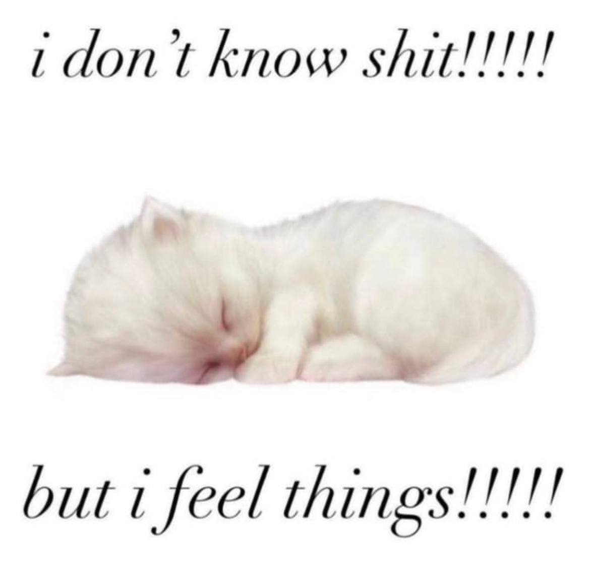 know but feel