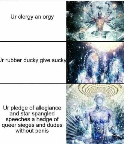 clergy an orgy rubber ducky give A i pledge of allegiance and star spangled speeches а Педде of queer sieges and dudes without penis