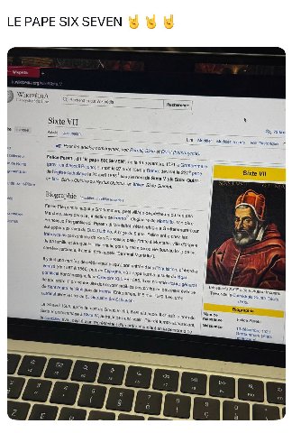 PAPE SIX SEVEN —Wikipédia libre Rechercher sur Wikipéd а Rechercher Sixte VII ire masquer ЗА 73 lan, Article Discussion Lire Modifier Modifier code tie Voir articles homonymes, voir Peretti, Sixte Qui