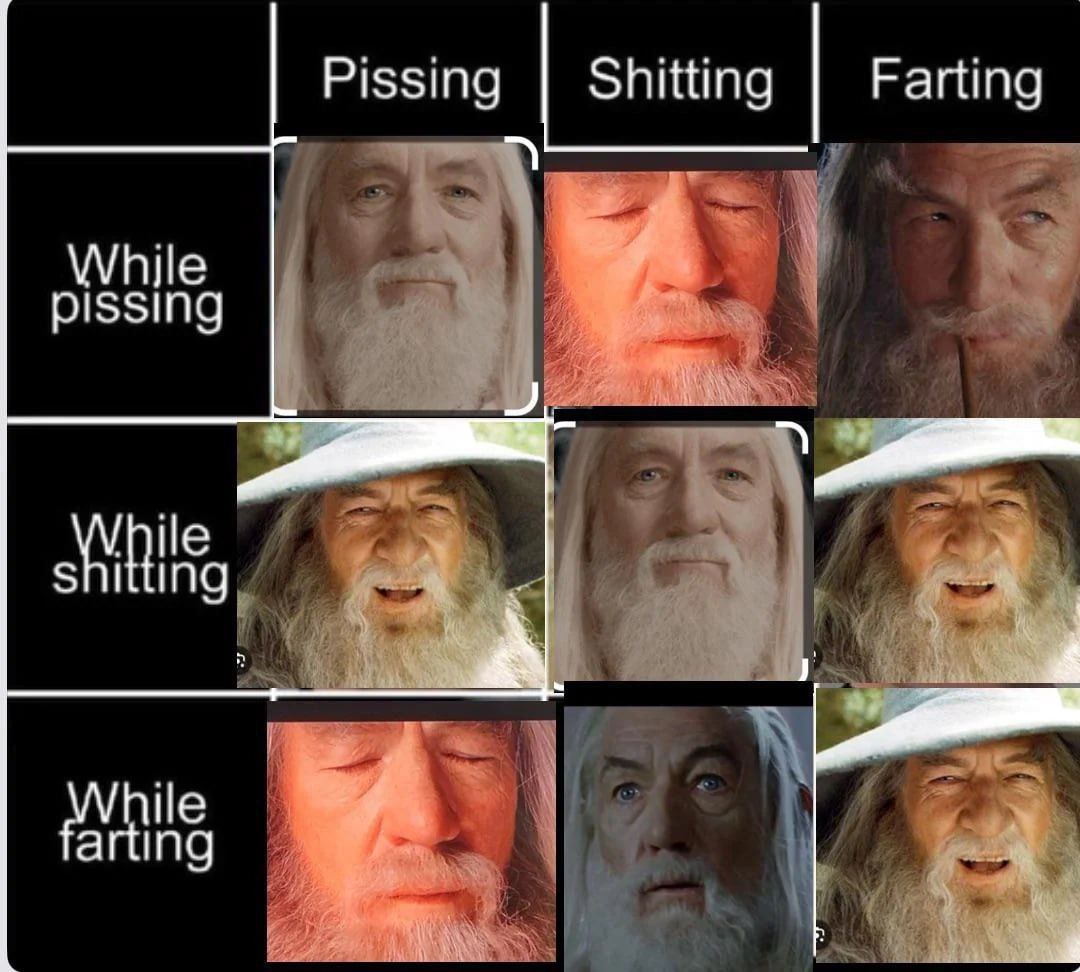 Pissing Shitting Farting While pissing While farting