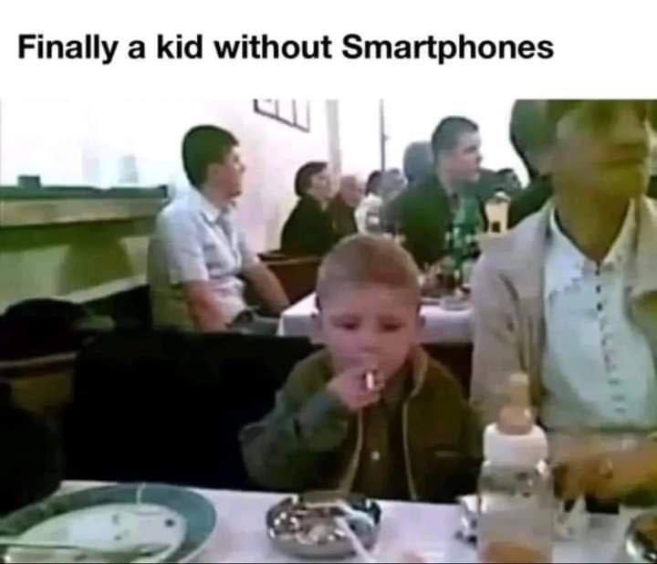 Finally а kid without Smartphones