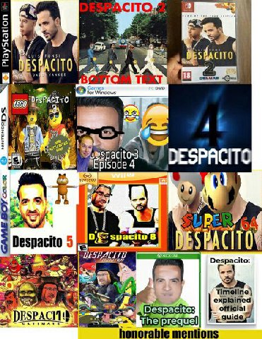 2 о ral are SBACITO 7 я ОЕЗРАСТО 1 A snacite 8 Despacito 5 Be, explained 4 honorable mentions