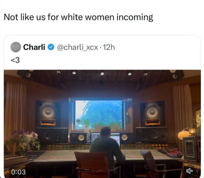 Not like for white women incoming Charli <3 0:03