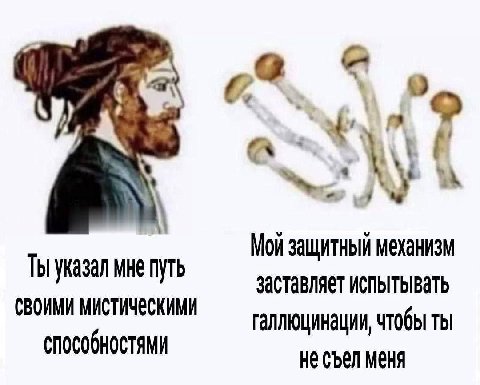 о Мои защитный механизм Тыуказал мне путь заставляет испытывать СВОИМИ МИСТИЧЕСКИМИ галлюцинации, чтобы ты способностями Не съел меня