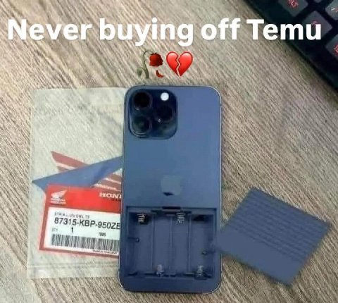Never buying off Temu we 1