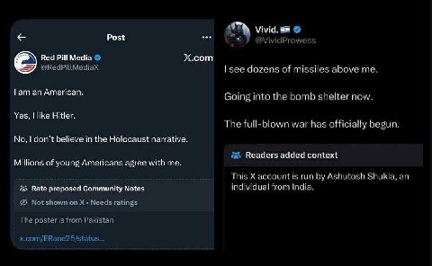 Post eee Х.сот Red Pill Media сее dozens of missiles above me. American. Going into the bomb shelter now. Yes, like Hitler. The full-blown war has officially begun No, don’t believe in the Holocaust n