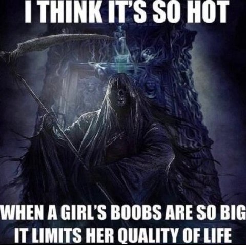 ITS 50 HOT 4 WHEN A BOOBS ARE SO BIG IT LIMITS HER QUALITY OF LIFE