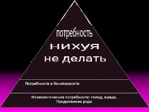 потребность ныхуя не делать Потребности в безопасности Физиологические потребности: голод, жажда Продолжение рода