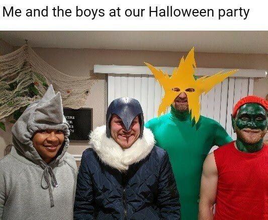 Me and the boys at our Halloween party a!