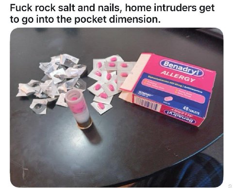 Fuck rock salt and nails, home intruders get to into the pocket dimension. Bens