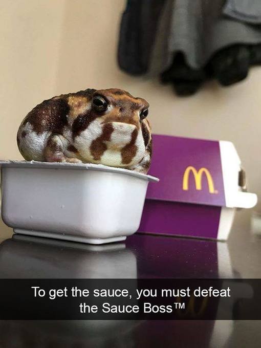 wed То get the sauce, you must defeat the Sauce Boss™