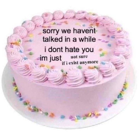 talked in a while dont hate you not sure ifi К