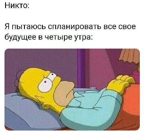 Никто: Я пытаюсь спланировать все свое будущее в четыре утра: