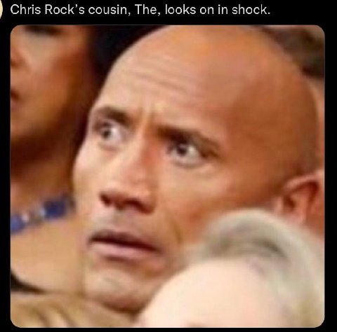 Chris Rock’s cousin, The, looks in shock.