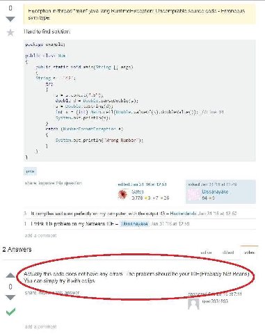 0 Exception in thread "main" java.lang.RuntimeException: Uncompilable source code Erroneous sym type: Hard to find solution. package example; public class Num public static void main(String args) Stri