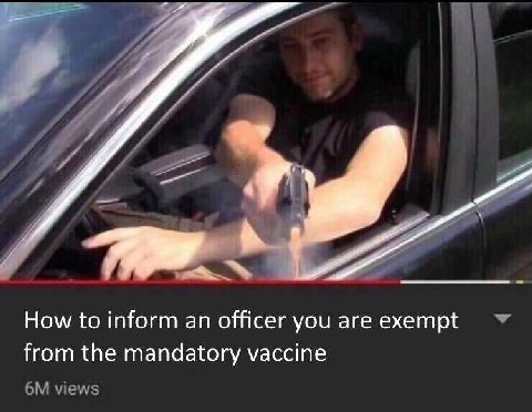 How to inform an officer you are exempt from the mandatory vaccine views